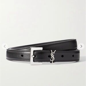 YSL CASSANDRE THIN BELT IN SMOOTH LEATHER